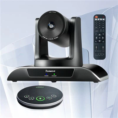 Tevo - VHD3U og Tevo - M3b HDMI USB -kamera 3x Zoom PTZ Video Confernce Room Camera and Omnidirectional Bluetooth Speakerphone